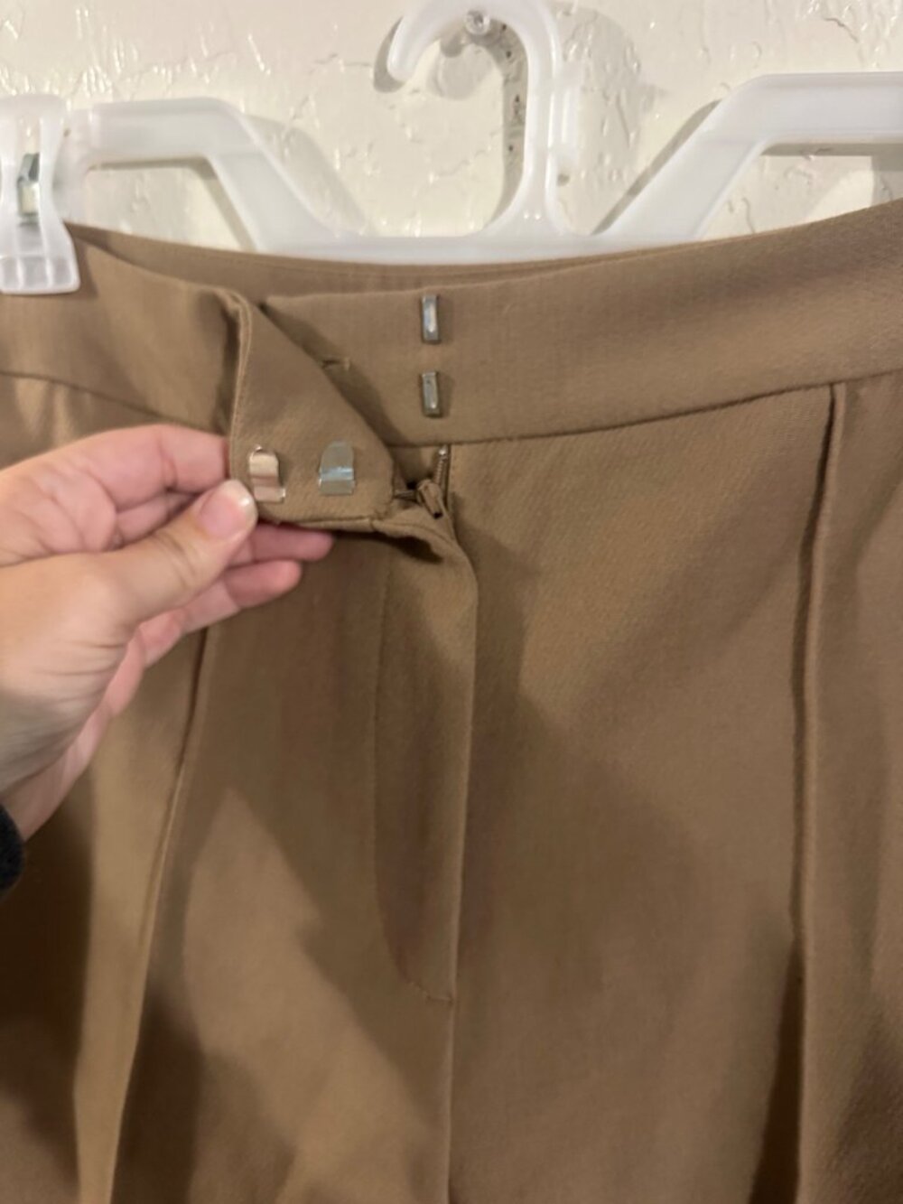 Zara Brown Pleated Pin Striped Casual Dressy Professional Pants - Picture 7 of 10